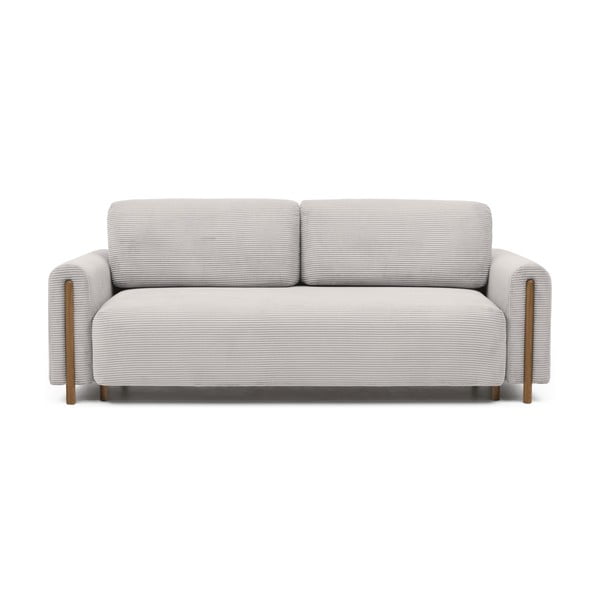 Smėlio spalvos iš kordinio velveto sulankstoma/su sandėliavimo vieta sofa 244 cm Arcadova – ELTAP