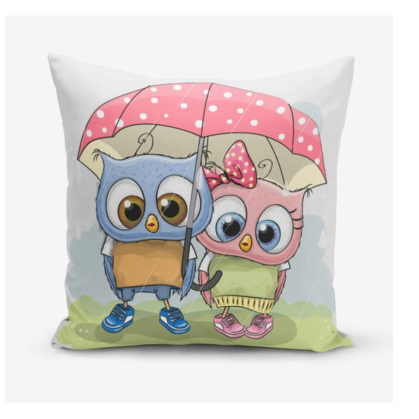 Minimalistiniai pagalvėlių užvalkalai Umbrella Owls, 45 x 45 cm