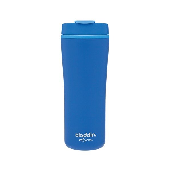 Mėlynas perdirbamo plastiko termo puodelis "Aladdin Flip-Seal™", 350 ml