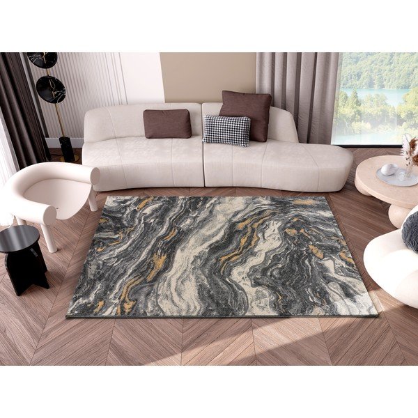 Pilkas kilimas 200x140 cm Marmol Onda - Universal-image-1