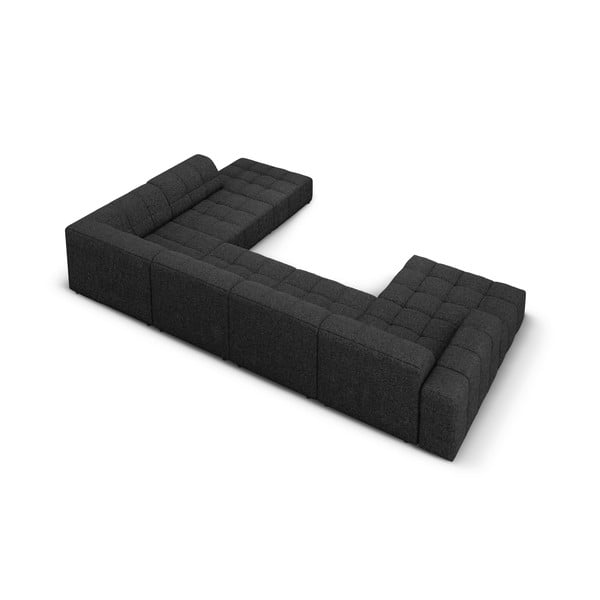 Kampinė sofa antracito spalvos (su dešiniuoju kampu/„U“ formos) Chicago – Cosmopolitan Design-image-4