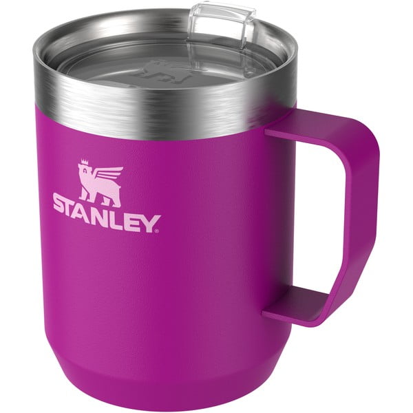 Rožinės spalvos iš nerūdijančio plieno termo puodelis 230 ml Stay-Hot Camp Mug Violet Blossom – Stanley-image-1