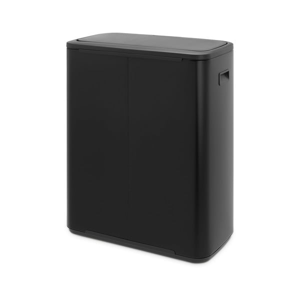 Iš plieno galima atidaryti palietus šiukšliadėžė matinės juodos spalvos 60 l Bo Touch Bin – Brabantia-image-3