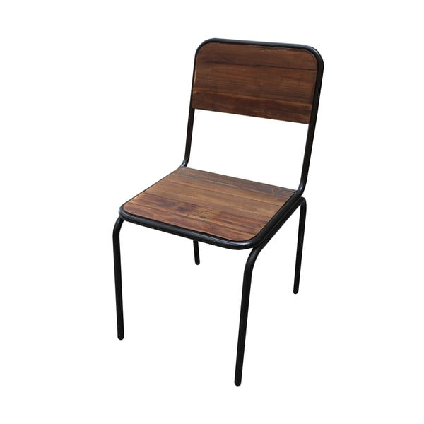 Iš kėnio masyvo valgomojo kėdė rudos spalvos Industrial – Antic Line