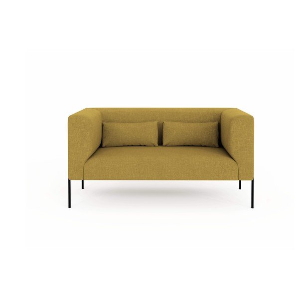 Geltonos spalvos sofa Milo Casa Nina, 142 cm-image-2