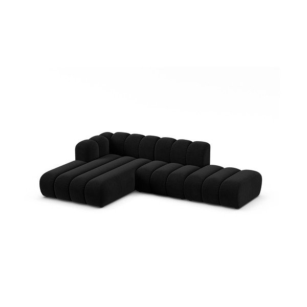 Kampinė sofa antracito spalvos (su kairiuoju kampu) Lupine – Micadoni Home-image-1