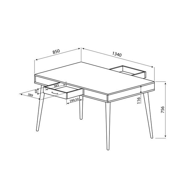 Juodas ąžuolo medienos valgomojo stalas TemaHome Horizon-image-2