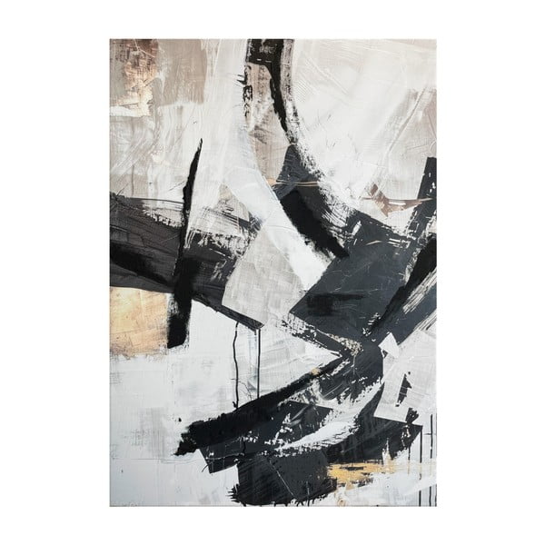 Paveikslas su rankomis dažytais elementais 70x100 cm Ash – Styler