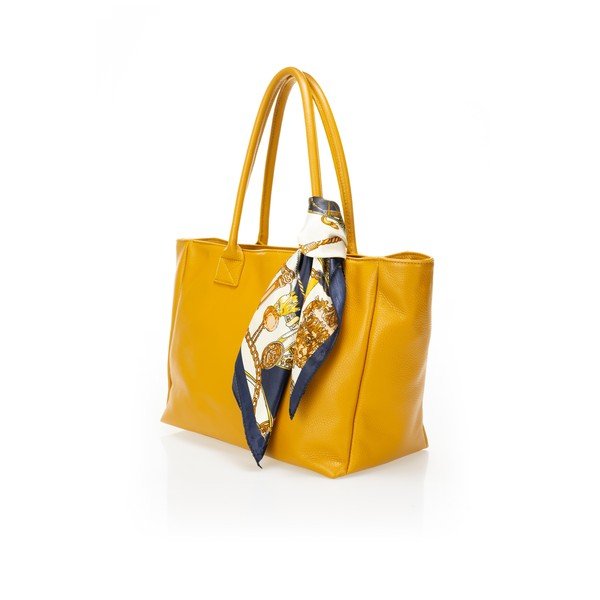 Geltona odinė rankinė Giorgio Costa Nina-image-2