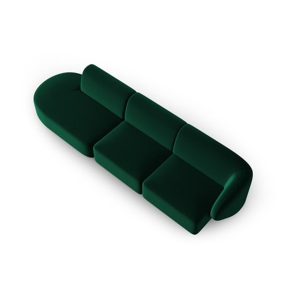 Žalios spalvos iš velveto sofa su dešiniuoju kampu 311 cm Paolo – Milo Casa-image-1