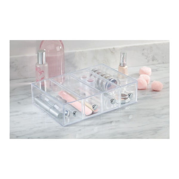 Skaidri laikymo dėžė su 4 stalčiais iDesign Tower-image-4