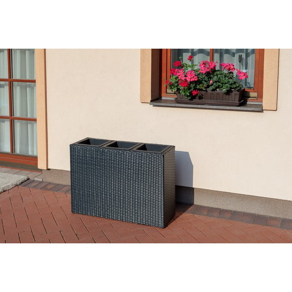 Juodos spalvos lauko gėlių vazonas Bonami Essentials Patteo-image-1