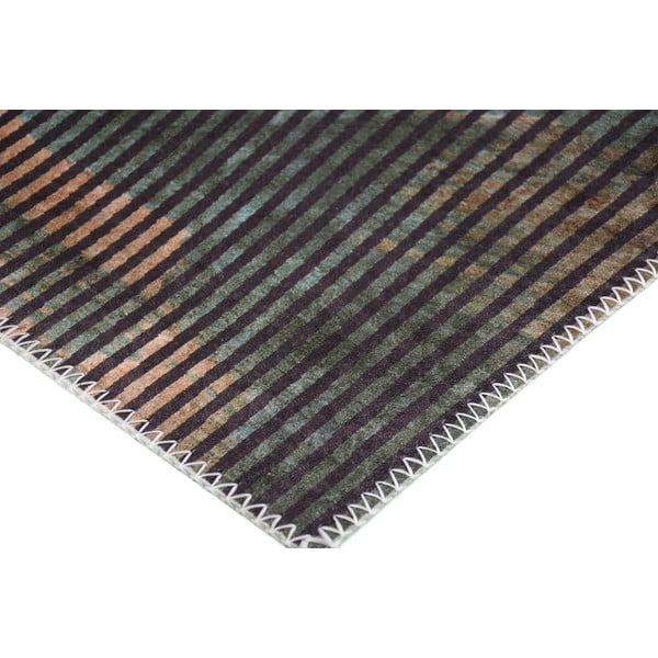 Tamsiai žalios spalvos plaunamas kilimas 150x80 cm - Vitaus-image-2