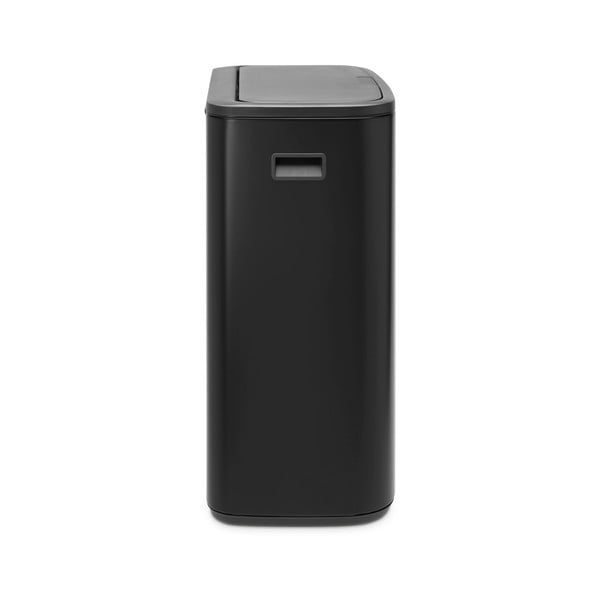 Iš plieno galima atidaryti palietus šiukšliadėžė matinės juodos spalvos 60 l Bo Touch Bin – Brabantia-image-2