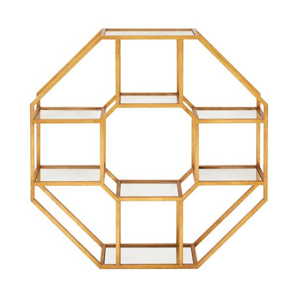 Natūralios spalvos iš metalo kelių aukštų sieninė lentyna 92 cm Zariah – Premier Housewares-image-3