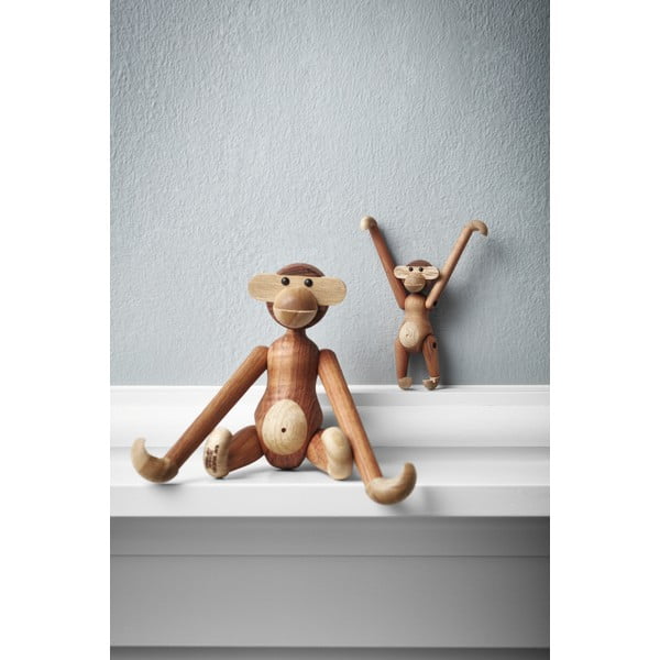 Statulėlė iš medienos masyvo Bojesen Denmark Monkey Teak-image-1