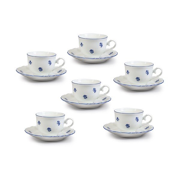 Porcelianinis arbatos rinkinys dekoruotas mėlyna gėle Thun Ophelia-image-2