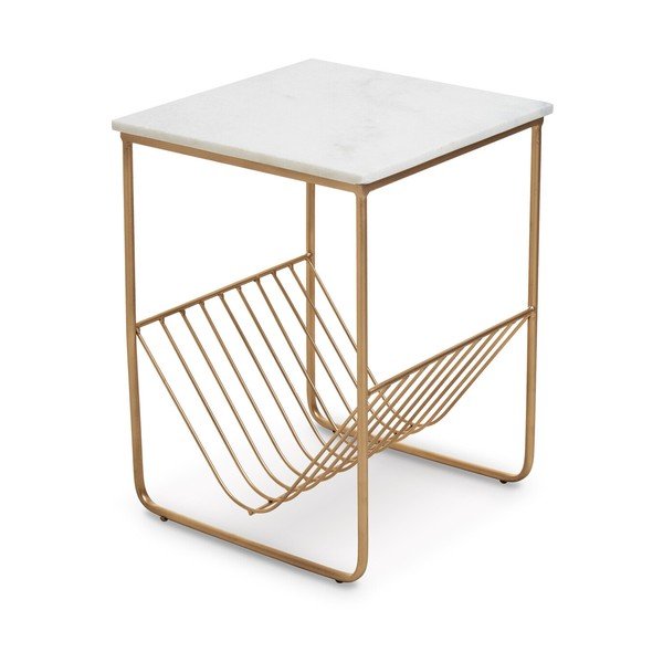 Su marmuriniu stalviršiu šoninis stalas 40x40 cm Mandoli – Premier Housewares