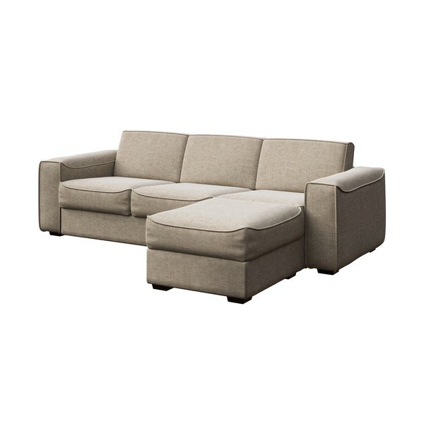 Smėlio spalvos kampinė sofa Mesonica Munro, dešinysis kampas, 308 cm-image-2
