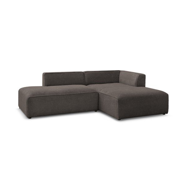 Rudos spalvos iš kordinio velveto modulinė kampinė sofa (su dešiniuoju kampu/„L“ formos) Megeve – Bobochic Paris-image-3