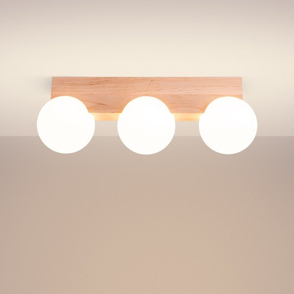 Baltos spalvos/natūralios spalvos lubinis šviestuvas ø 12 cm su stiklo gaubtu Solum – Sollux-image-2
