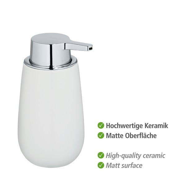 Baltas keraminis muilo dozatorius Wenko Badi-image-3