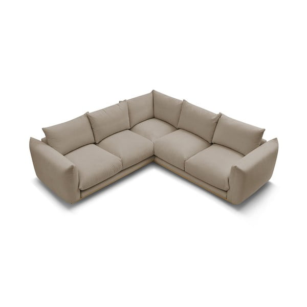 Kampinė sofa smėlio spalvos Ernest – Bobochic Paris-image-4