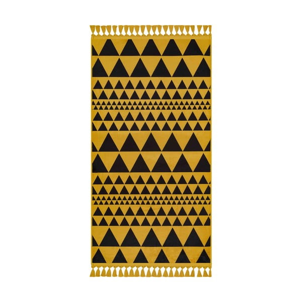 Geltonas plaunamas kilimas 230x160 cm - Vitaus