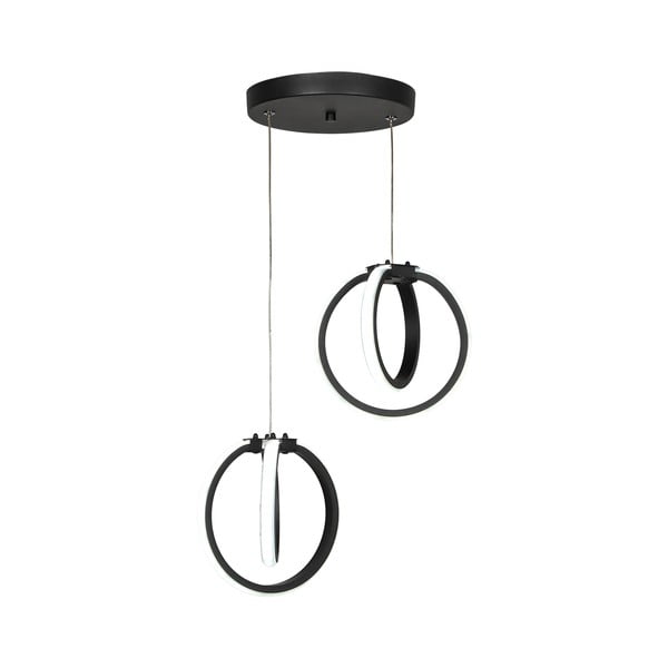 Juodos spalvos iš metalo kabantis šviestuvas LED ø 20 cm Sezen – Squid Lighting