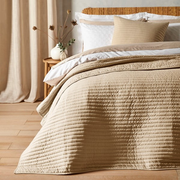 Smėlio spalvos užvalkalas dvigulėms lovoms 220x230 cm - Bianca
