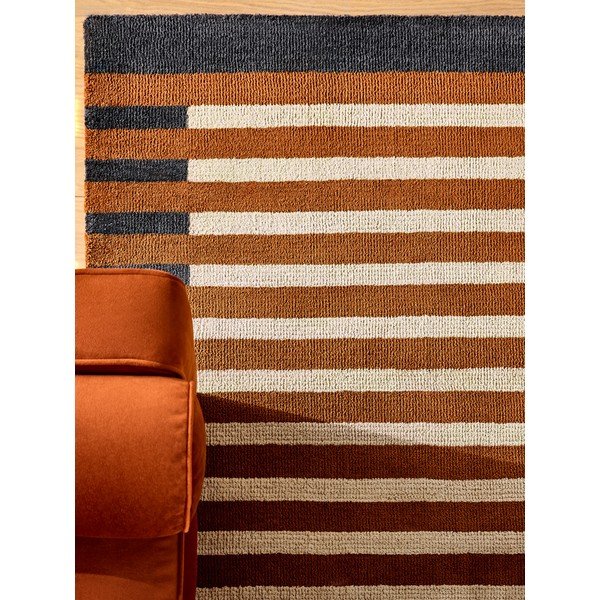 Oranžinės spalvos iš perdirbto pluošto kilimas 120x170 cm Lois – MADE-image-4
