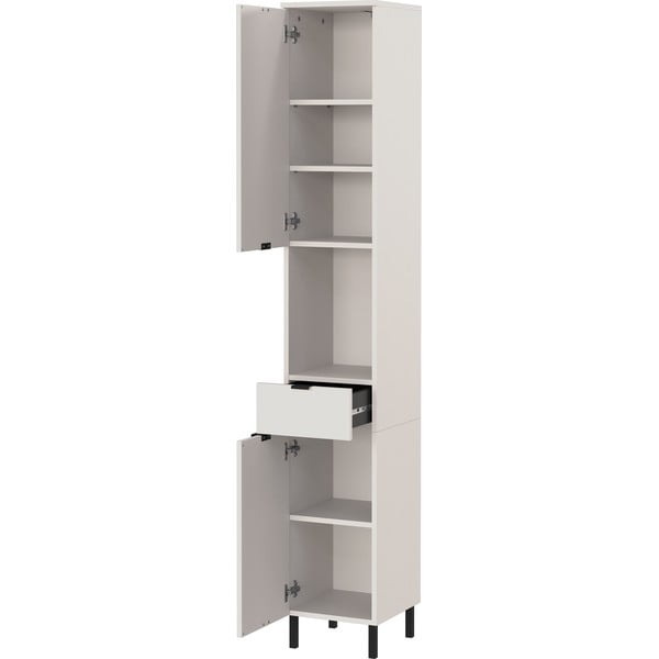 Kreminės spalvos aukšta/siaura vonios daiktadėžė 30x190 cm Arcena – Germania-image-3