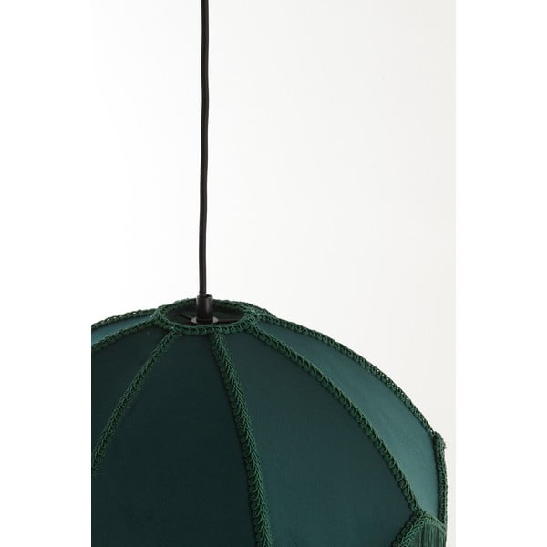 Kabantis šviestuvas smaragdinės spalvos ø 50 cm su tekstiliniu gaubtu Malacia – Light & Living-image-3