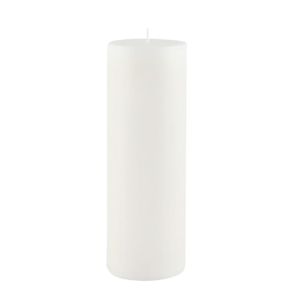 Balta žvakė Ego Dekor Cylinder Pure, degimo trukmė 60 val.