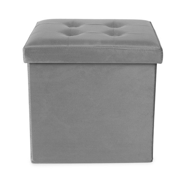 Pufas iš velveto pilkos spalvos – Compactor