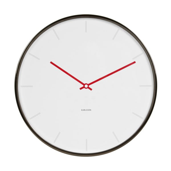 Baltas laikrodis Laikrodis Dabartinis laikas plonas