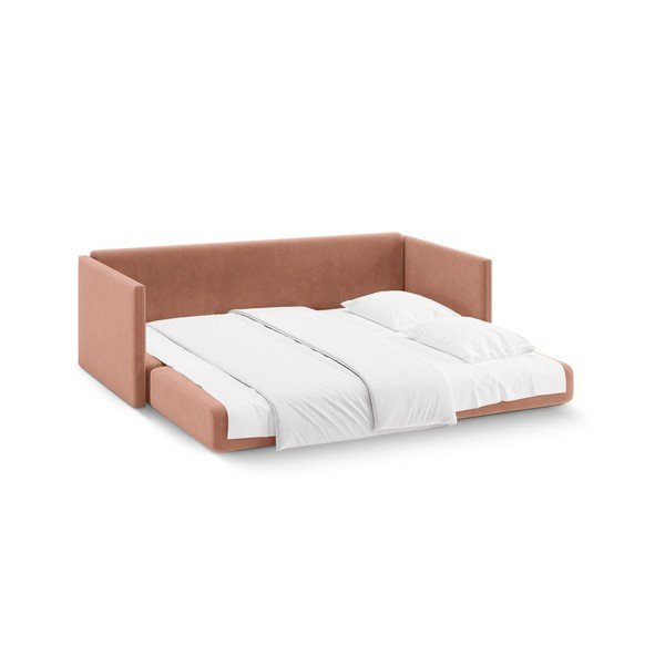 Rožinės spalvos sulankstoma sofa iš velveto 209 cm Shannon – Cosmopolitan Design-image-3