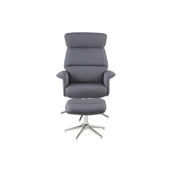 Tamsiai pilkas atlošiamas fotelis su atramomis kojoms Actona Alura-image-2