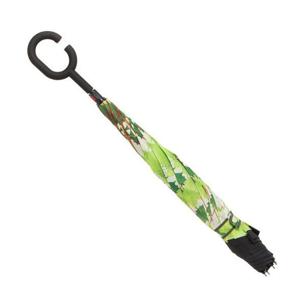 Žalios ir juodos spalvų skėtis "Ambiance Leaves", ⌀ 105 cm-image-1