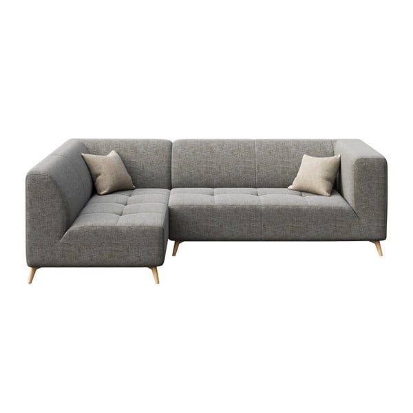 Pilka kampinė sofa MESONICA Toro, kairysis kampas