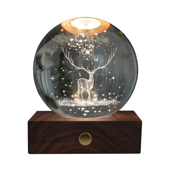 Tamsiai rudos spalvos šviečianti dekoracija USB Amber – Gingko