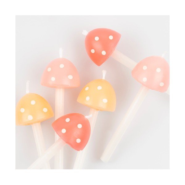 Žvakės tortui 6 vnt. Mushroom – Meri Meri-image-4