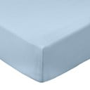 Mėlynos spalvos iš medvilninio perkelio paklodė su guma 90x190 cm Cotton Percale – Bianca