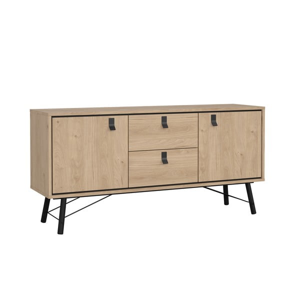 Natūralios spalvos šoninė spintelė iš ąžuolo 150x72x40 cm Ry – Tvilum-image-3