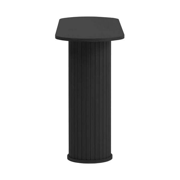 Juodos spalvos konsolinis staliukas 40x130 cm Nola – Unique Furniture-image-3