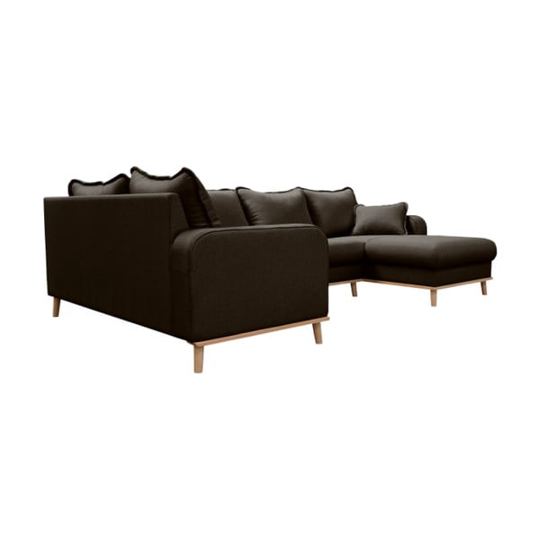 Juoda kampinė sofa (dešinysis kampas) Beata - Ropez-image-3