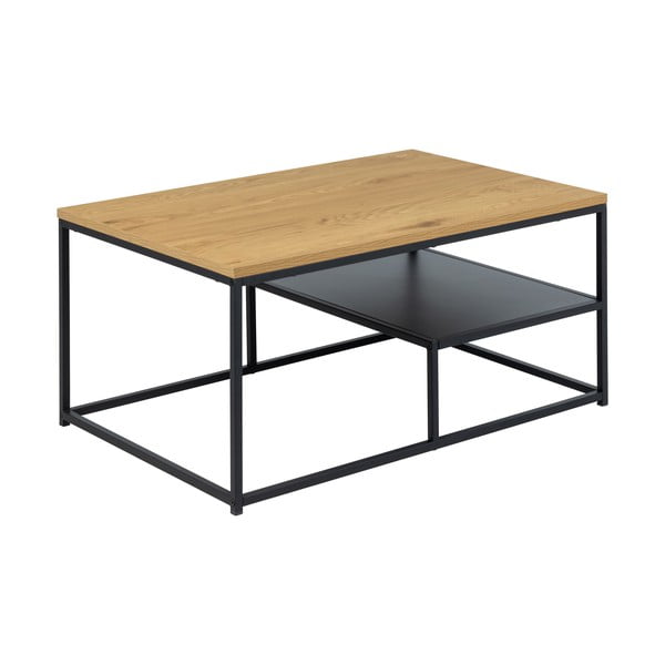 Kavos staliukas natūralios spalvos su ąžuolo dekoro stalviršiu 60x90 cm Gila – Actona-image-4