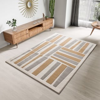 Šviesiai pilkos spalvos/kreminės spalvos kilimas 80x150 cm Flora – Universal