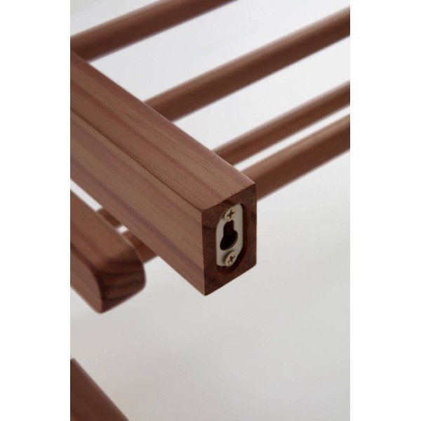Tamsios natūralios spalvos iš pušies masyvo palto stovas 70x30 cm Eddison – Jotex-image-3