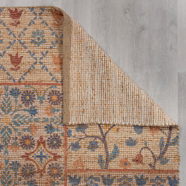 Rankų darbo iš džiuto mišinio kilimas natūralios spalvos 160x230 cm Taylor Patchwork – Flair Rugs-image-4